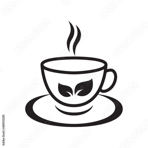 tea cup icon design vector template