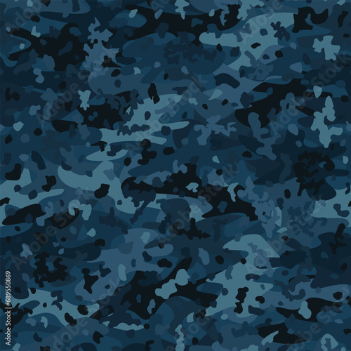 Camouflage seamless pattern background. Classic clothing masking camo print photo