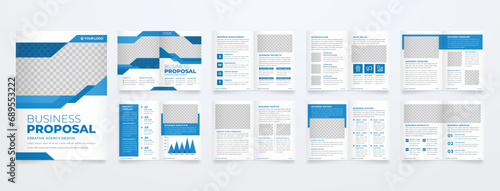 brochure template with modern concept and minimalist layout use for business profile and product catalog photo