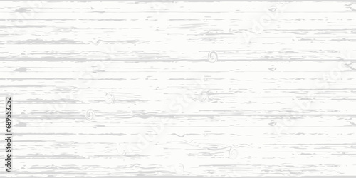 White wood plank texture vector background, White wooden table top view. photo