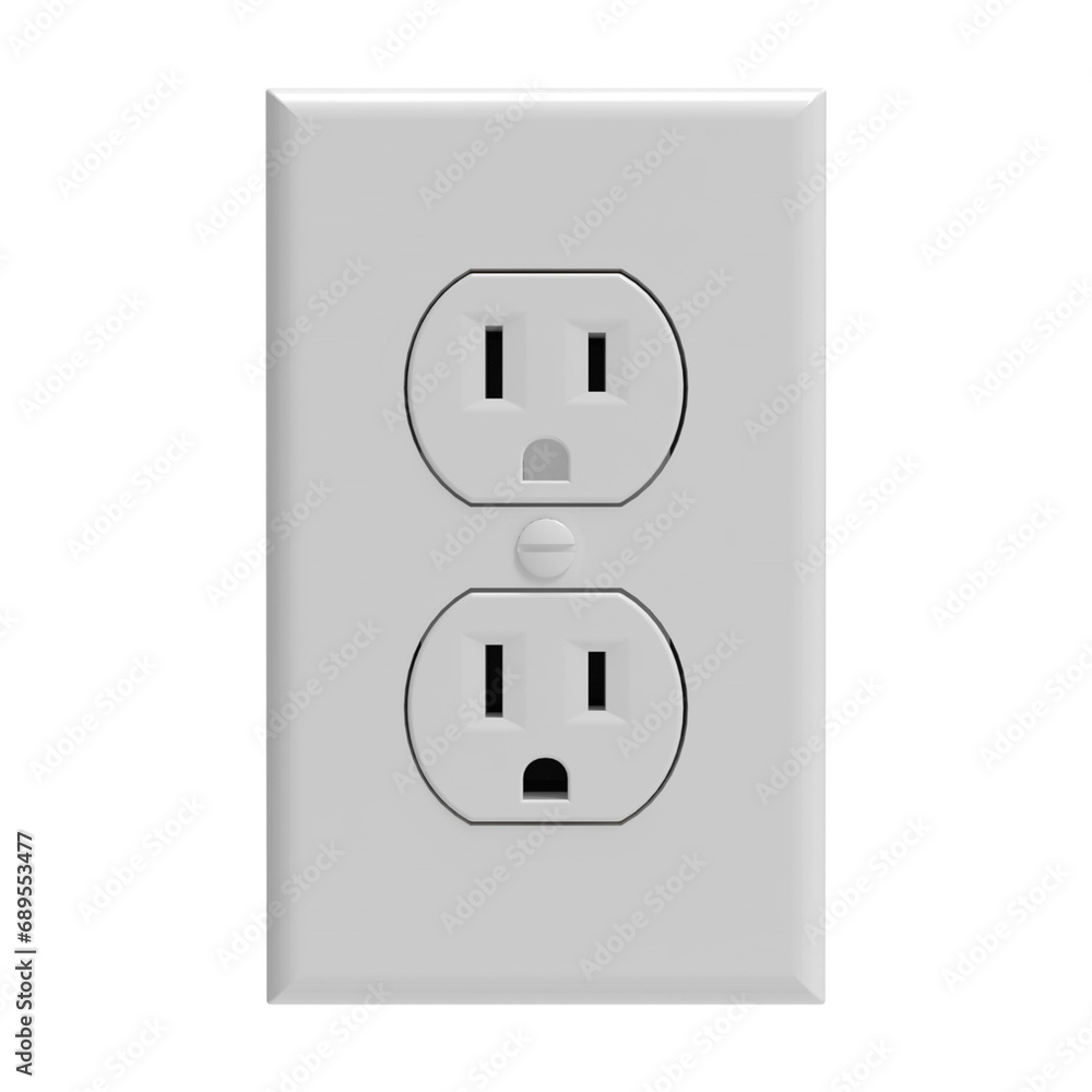 3D rendering The light switch no background. 3D rendering The light switch no background.
