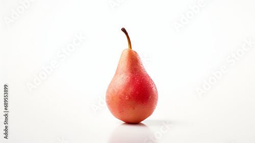 Poached Pear isolated on white background