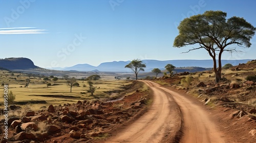 アフリカの奥地の田舎道 photo