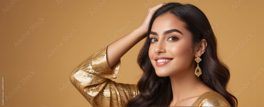 Beautiful Moroccan good woman nice fashion half body eye contact Beautiful Moroccan good woman nice fashion half body eye contact