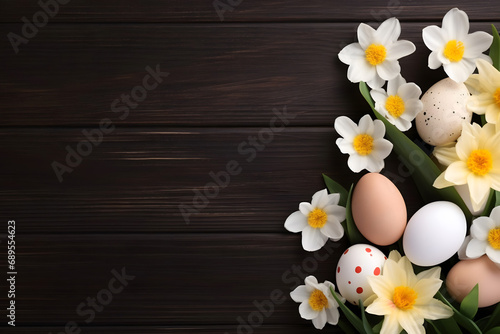 easter card  easter bunny with eggs  easter eggs and flowers  easter eggs in a basket  easter eggs and flowers on a white background  easter wall paper and background for social media