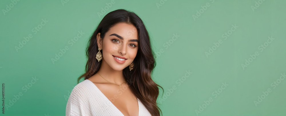 Beautiful Moroccan good woman nice fashion half body eye contact Beautiful Moroccan good woman nice fashion half body eye contact