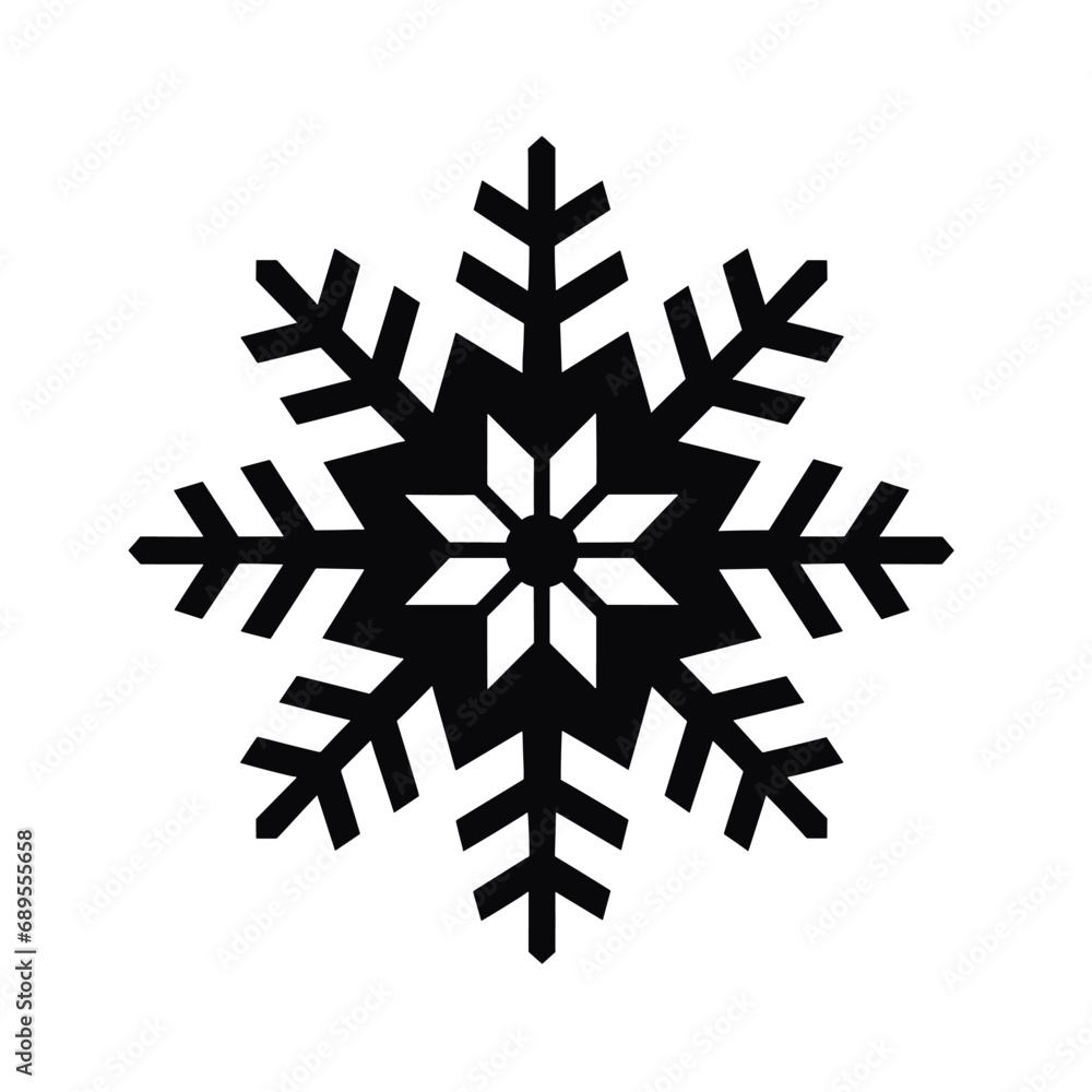 snowflake on white background snowflake on white background
