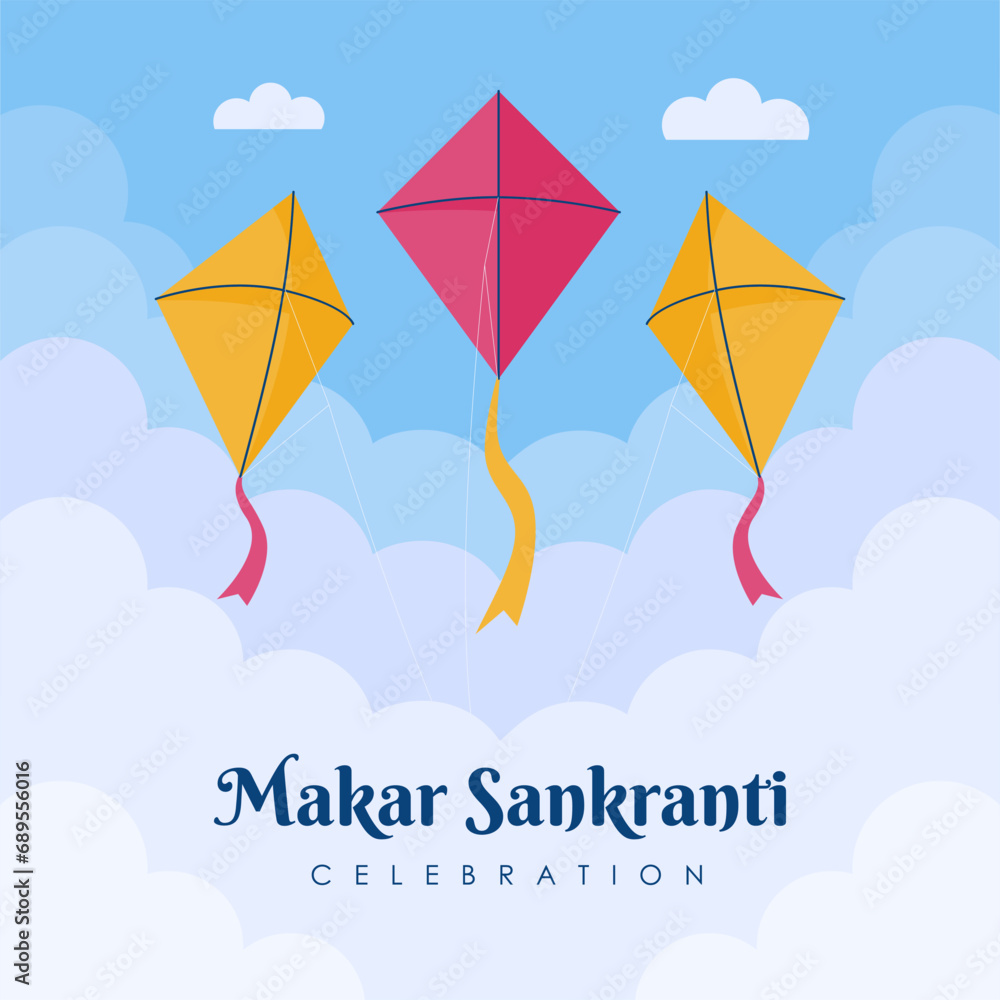 happy makar sankranti poster template vector happy makar sankranti poster template vector