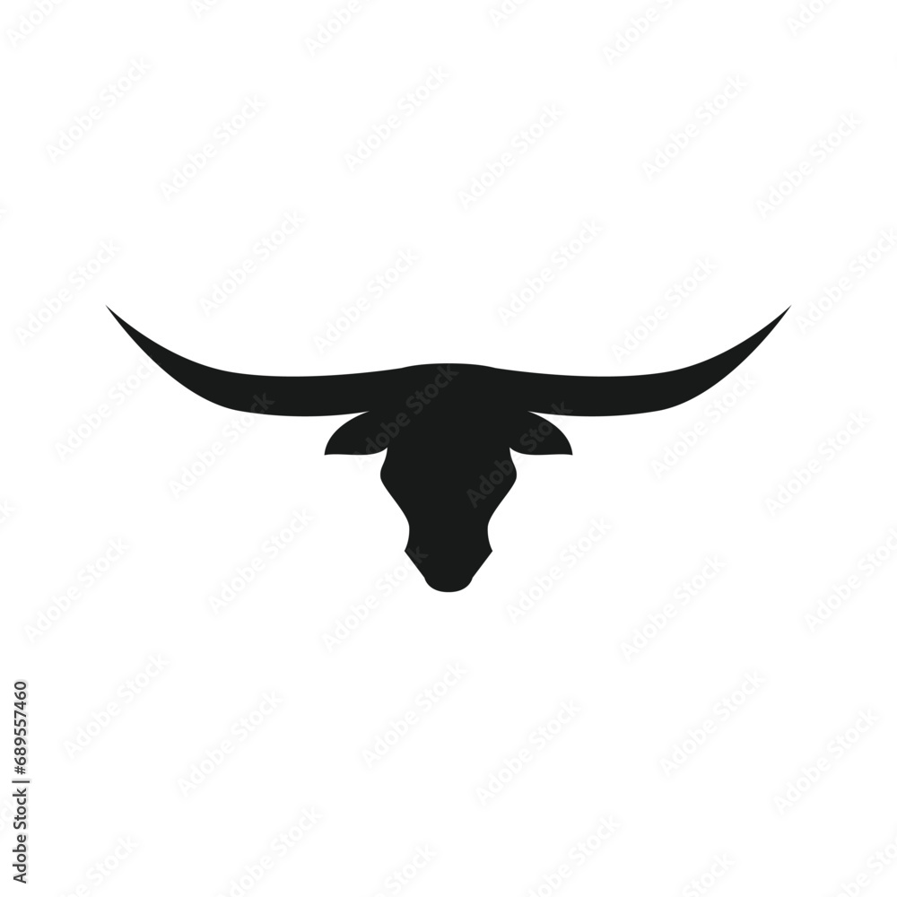 Fototapeta premium longhorn logo vector icon illustration