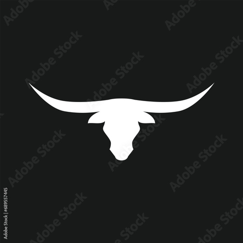 longhorn logo vector icon illustration