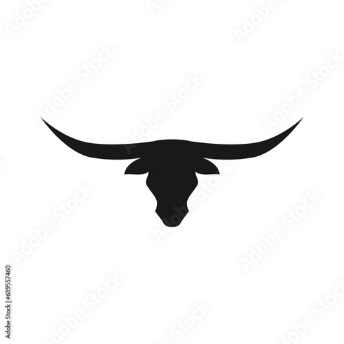 longhorn logo vector icon illustration