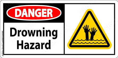 Beach Safety Sign Danger - Drowning Hazard