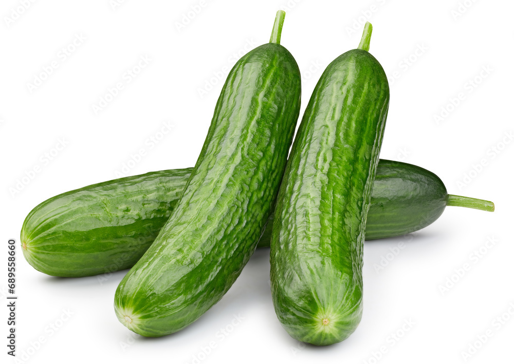 Fresh organic cucumber isolated clipping path Fresh organic cucumber isolated clipping path