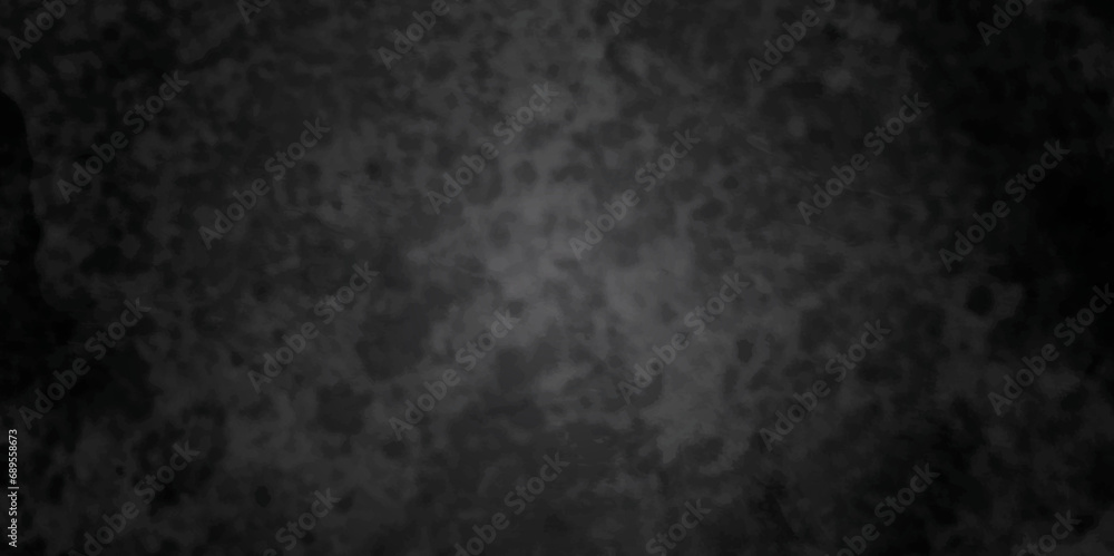 Naklejka premium Abstract Dark black stone wall grunge aged rough blank backdrop texture background. monochrome slate grunge concrete wall black backdrop vintage marbled textured border background.