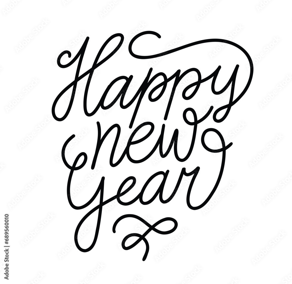Happy new year lettering. Vector illustration. Happy new year lettering. Vector illustration.