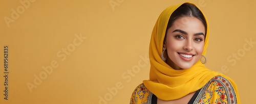 Beautiful Moroccan good woman nice fashion half body eye contact © Creative Studio