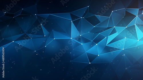 Abstract blue polygon geometric design