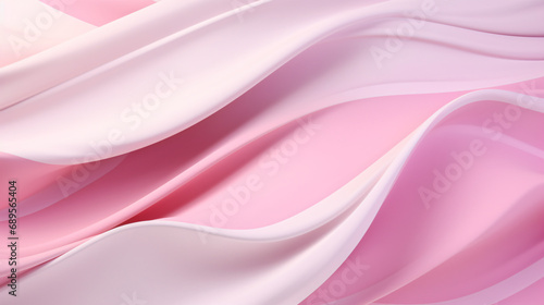 Abstract wavy silky pattern in pink and white colors