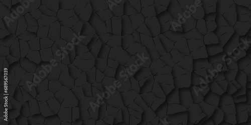 Seamless pattern with 3d shapes black triangle texture, mosaic marble pattern texture with seamless shapes, modern technology concept bright geometric background for cover.