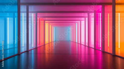 Abstract background with neon Lines