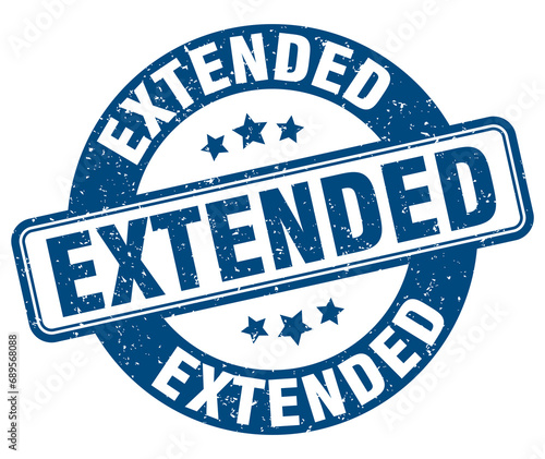 extended stamp. extended label. round grunge sign