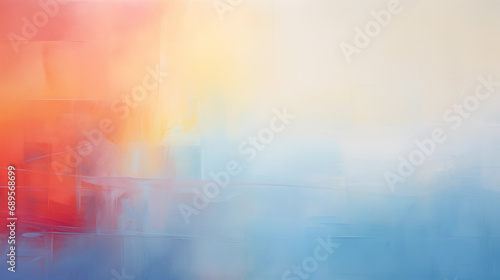 Abstract oil painting made out of lines, tranquil serenity, muted tones, kinetic artwork, bold brush strokes, transparency and opacity, precisionist lines and shapes photo
