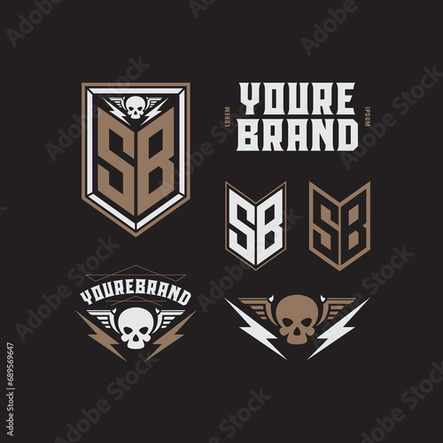 SB Monogram Badge logo collection for clothing brand and apparel
