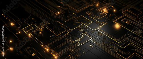 Circuit board digital technology background.