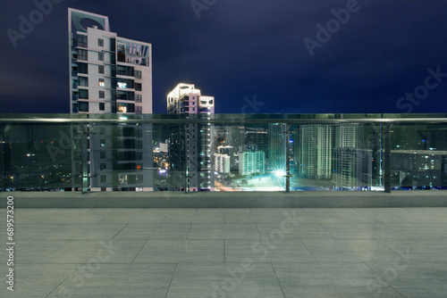 Night view from balcony, China photo