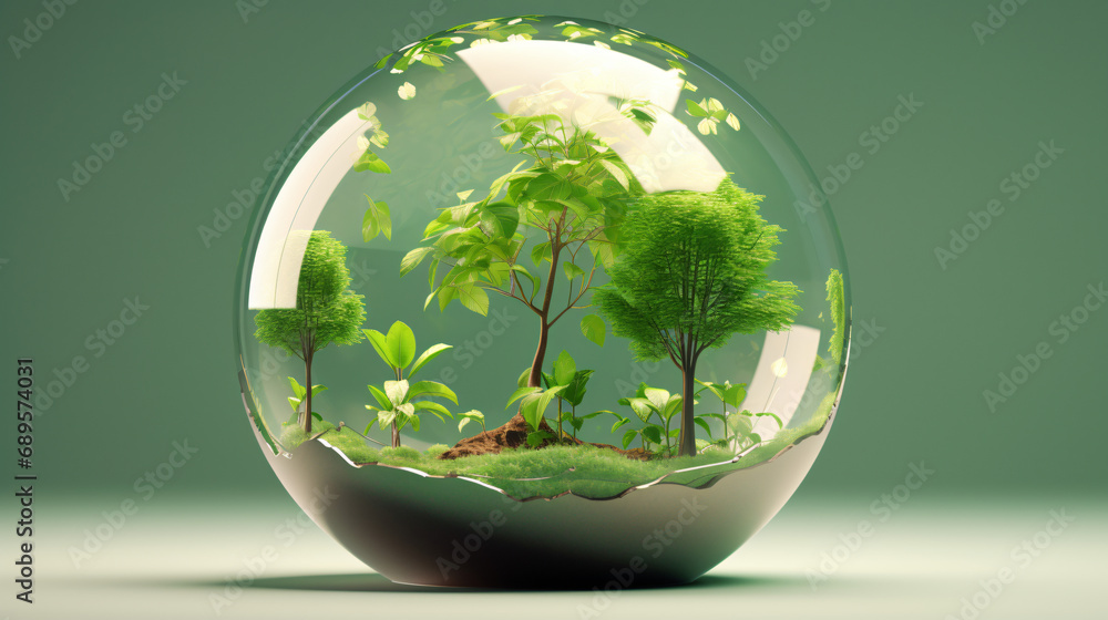 Green globe glass Environment