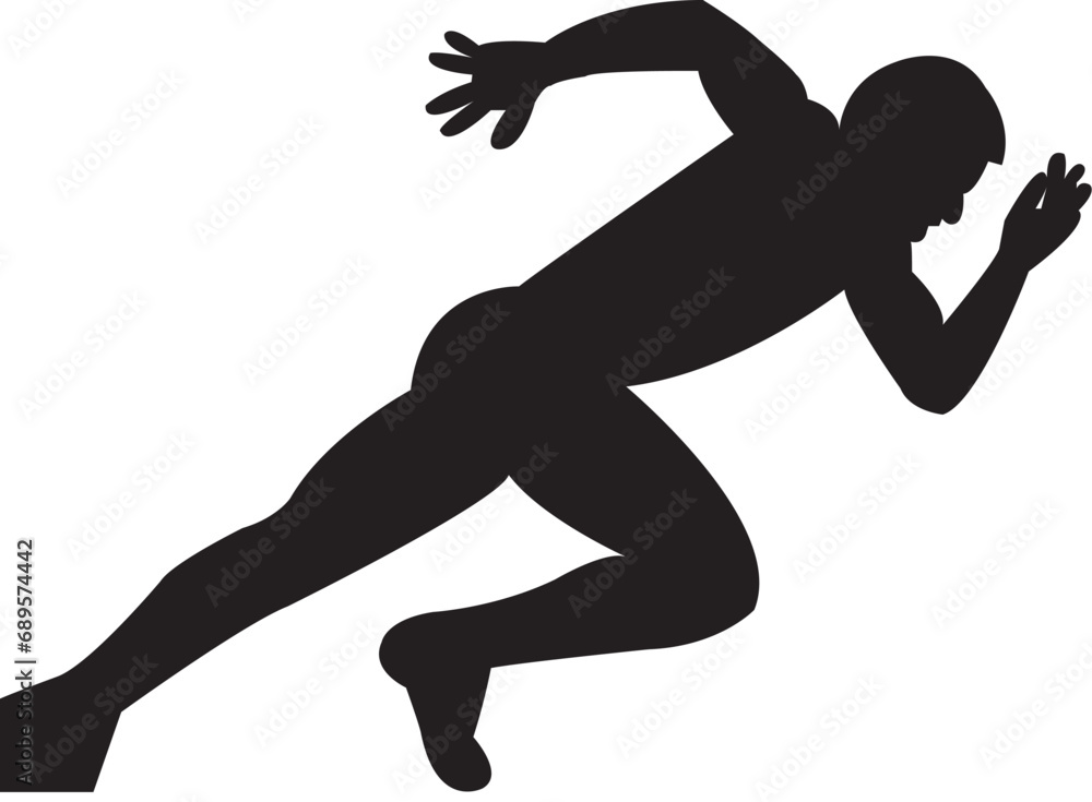 running man silhouette eps vector