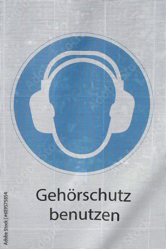 Warnschild Gehörschutz benutzen, Deutschland