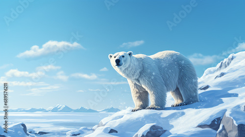 Polar bear digital illustration