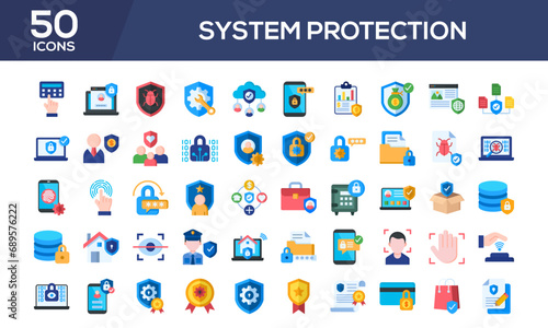 Supply Chain Management Flat Color Icon Collection