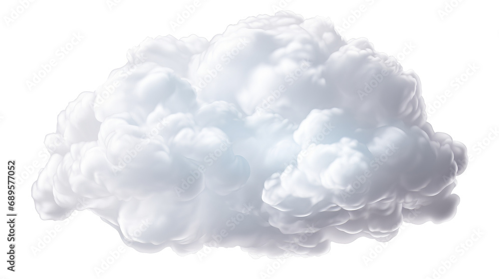 cloud as element in isolated background - obrazy, fototapety, plakaty 