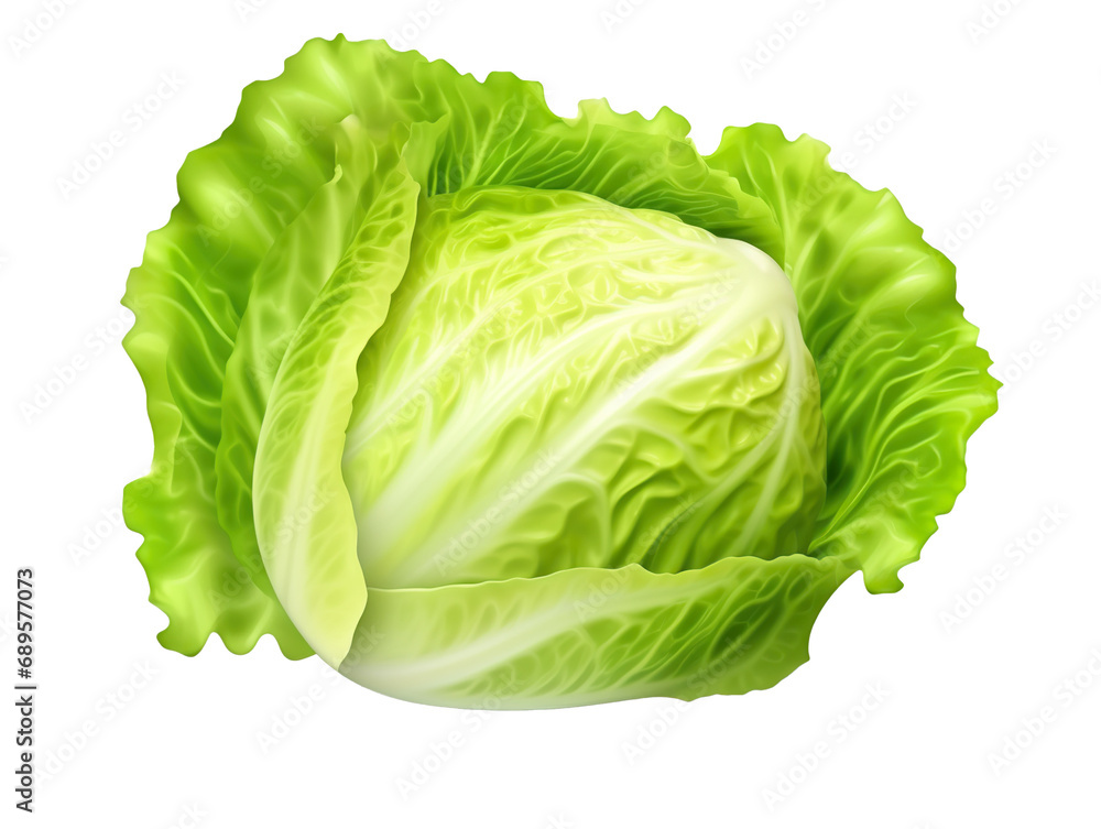 Fototapeta premium lettuce as element in isolated background