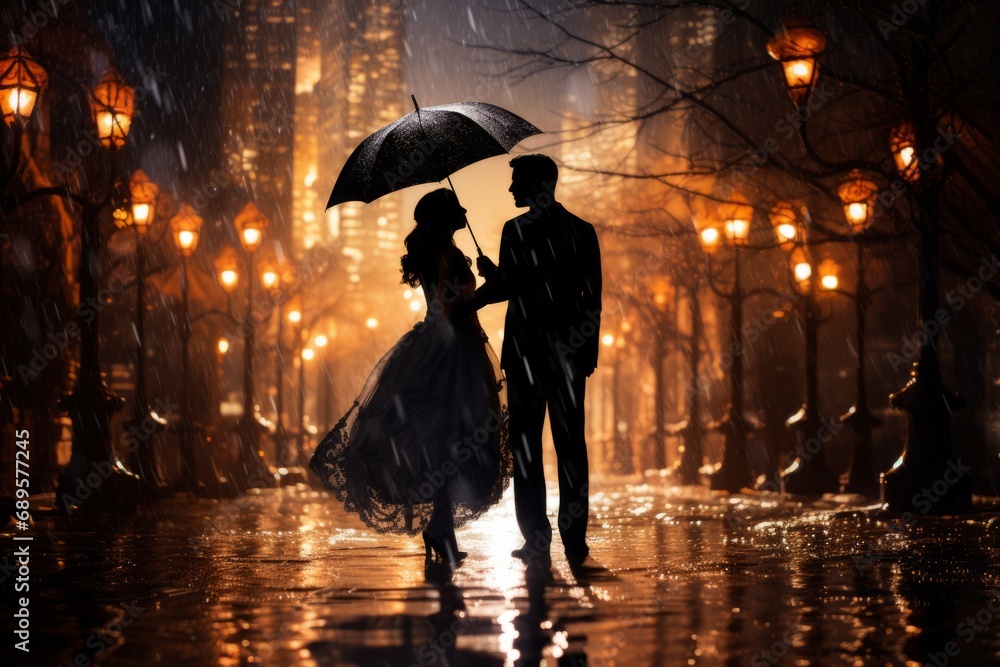 A Couple Kissing Under an Umbrella in the Rain. A Romantic Rainy Kiss. Romantic Couple Sharing a Kiss Under a Rainy Umbrella A Couple Kissing Under an Umbrella in the Rain. A Romantic Rainy Kiss. Romantic Couple Sharing a Kiss Under a Rainy Umbrella