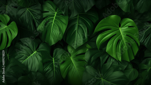green leaves in the wind