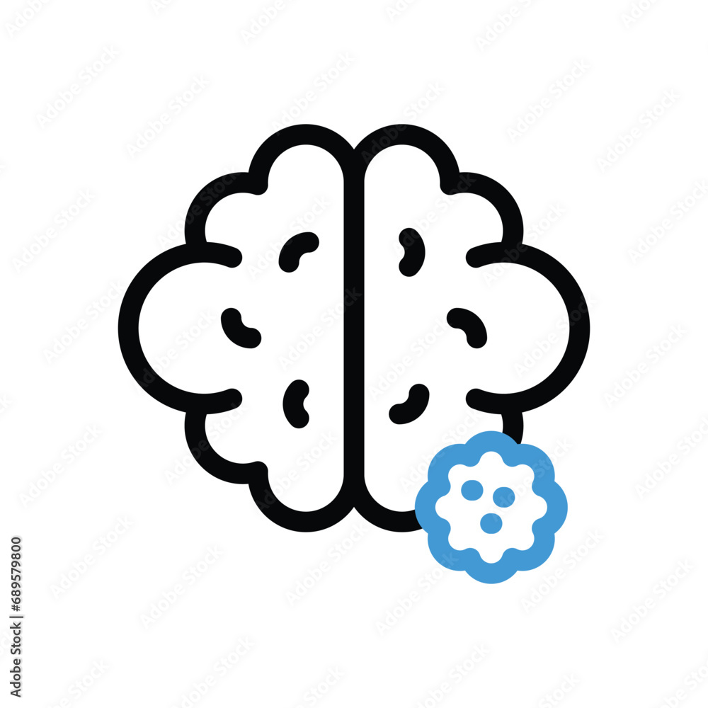 Brain Cancer Icon vector stock illustration Brain Cancer Icon vector stock illustration