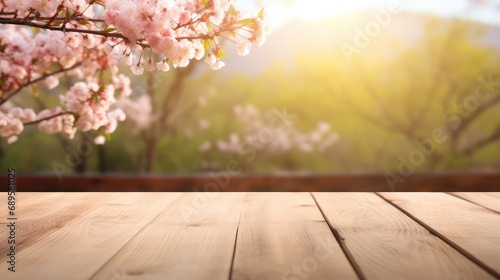 Wooden background tabletop beautiful spring photo