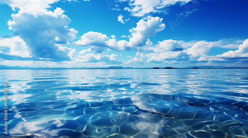 透き通るような湖と青い空 photo