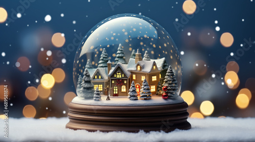 snow globe with christmas tree