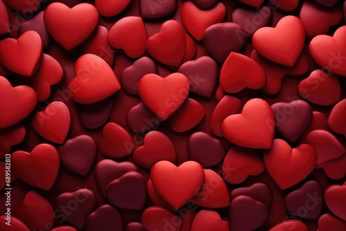 Valentines red hearts background