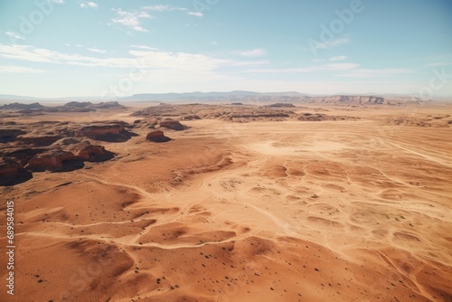 Aerial Drone Photograph of Picturesque Beautiful Landscape, Desert Scenery