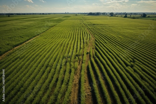 Aerial Drone Photograph of Picturesque Beautiful Landscape  Farmland Scenery