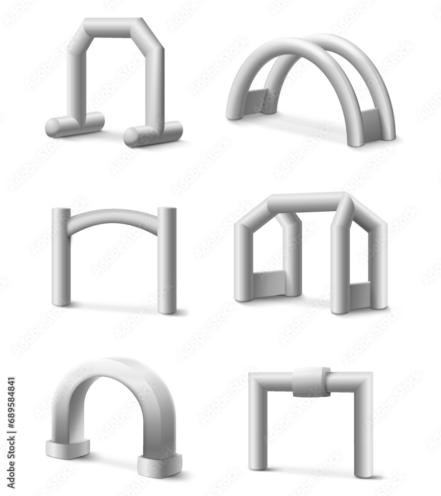 Inflatable arch gates of different shapes for sports competition Inflatable arch gates of different shapes for sports competition