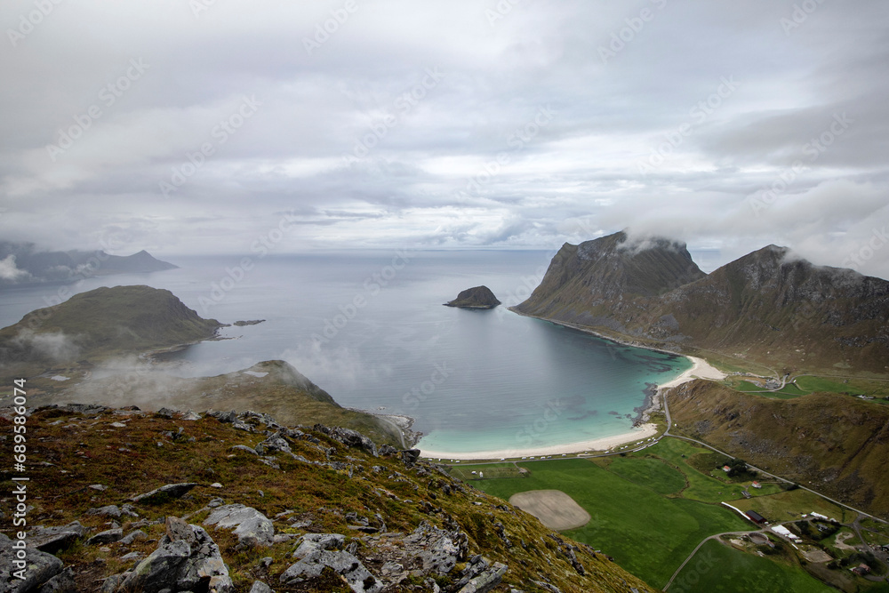 Holandsmælen, Haukland Beach, Lofoten Islands, Norway, Europe Holandsmælen, Haukland Beach, Lofoten Islands, Norway, Europe