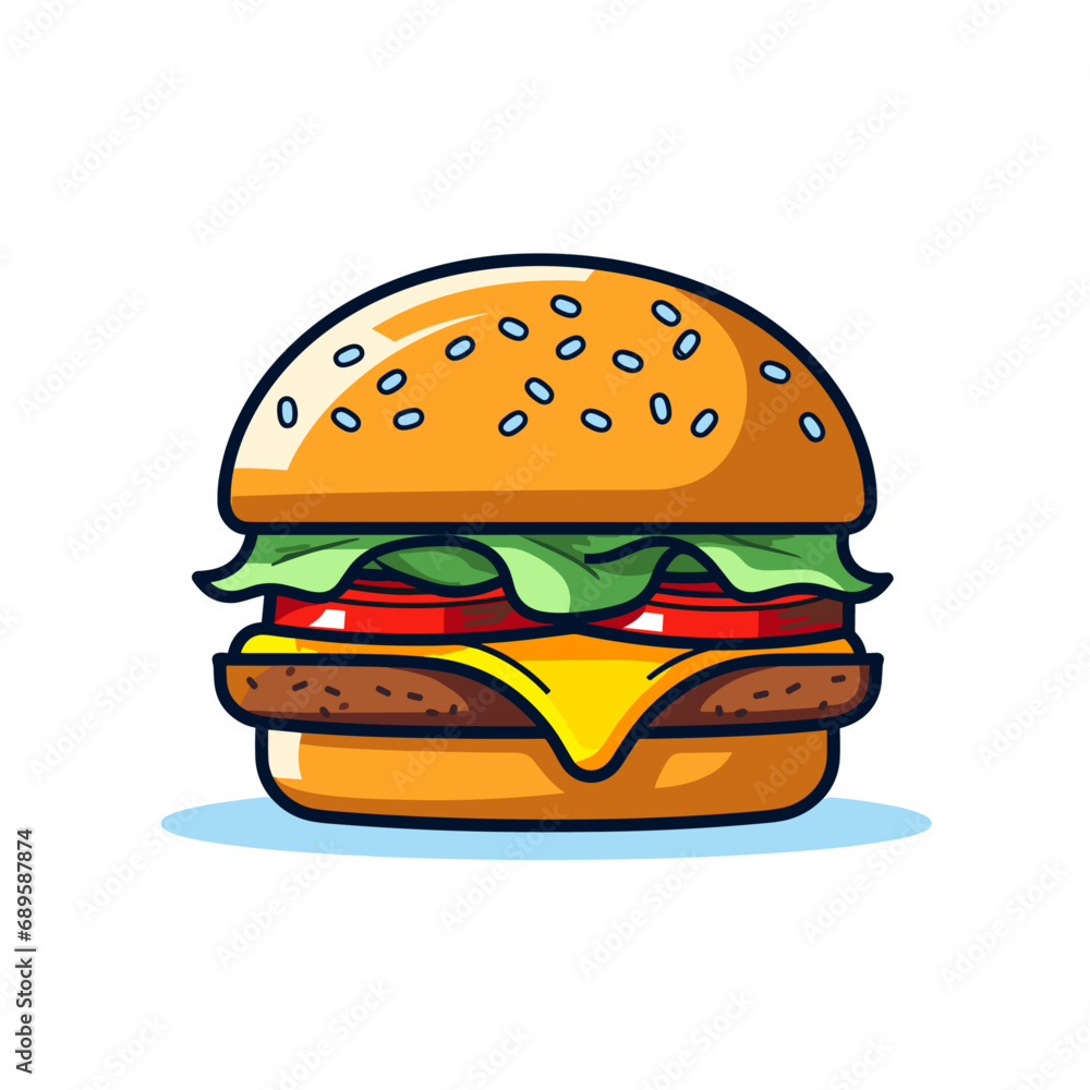 hamburger on white background hamburger on white background