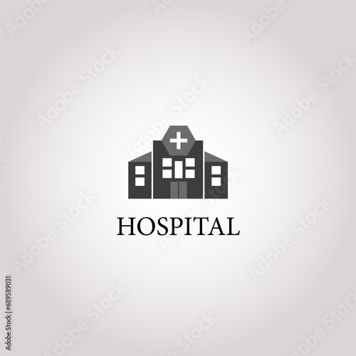 Hospital line icon for business website,apps, and many more. Isolated on white background.