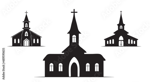 Silhouette of church